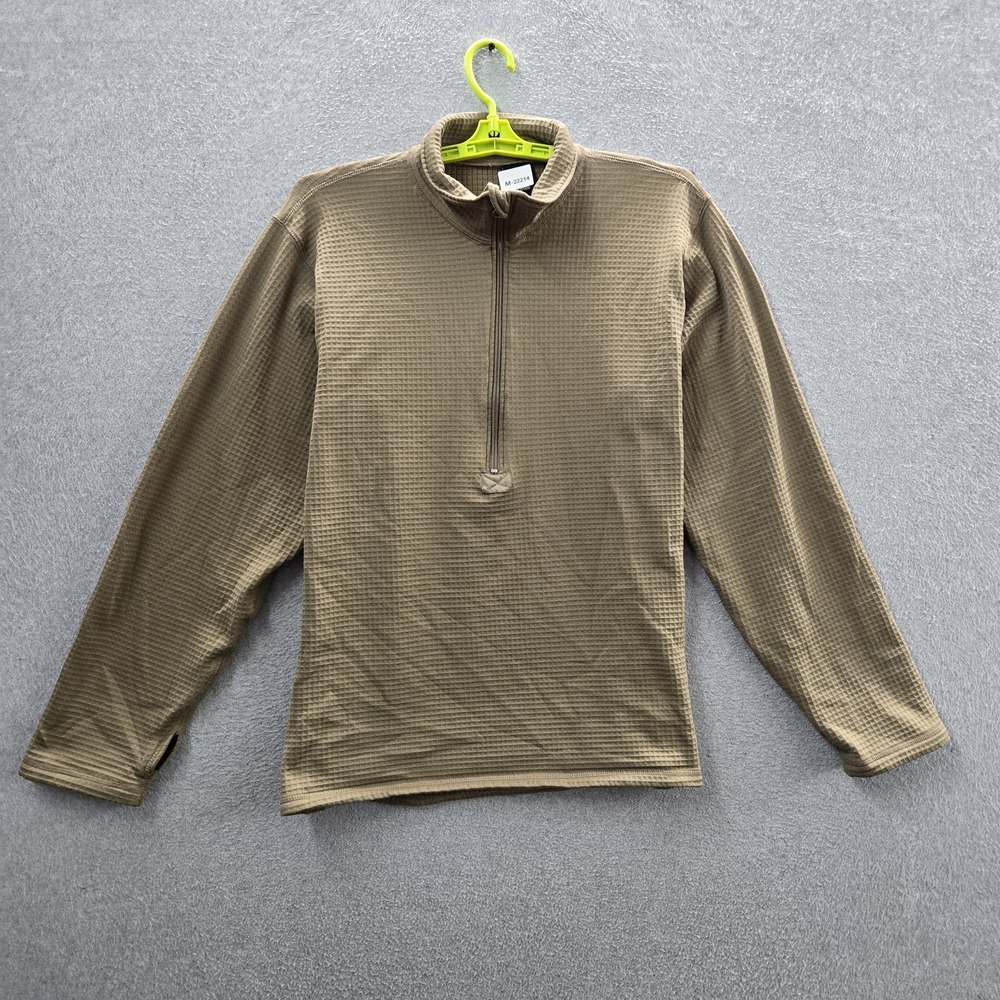 Rothco Men Sweatshirt L Olive Quarter Zip Micro Grid ECWCS Gen III Thermal READ